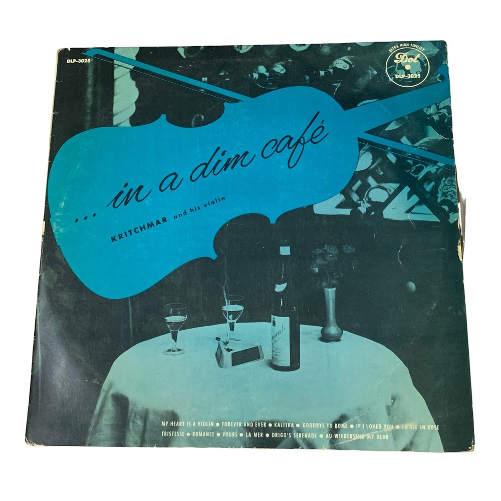 Kritchmar and his Violin In A Dim Cafe Dot Records DLP-3025 Vintage Vinyl LP